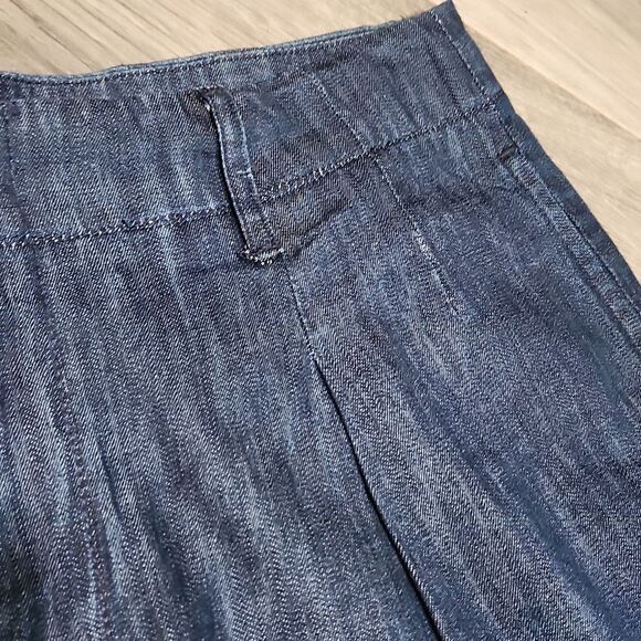 EUC eShakti Bermuda Jorts Dark Pleated Shorts - Picture 3 of 7